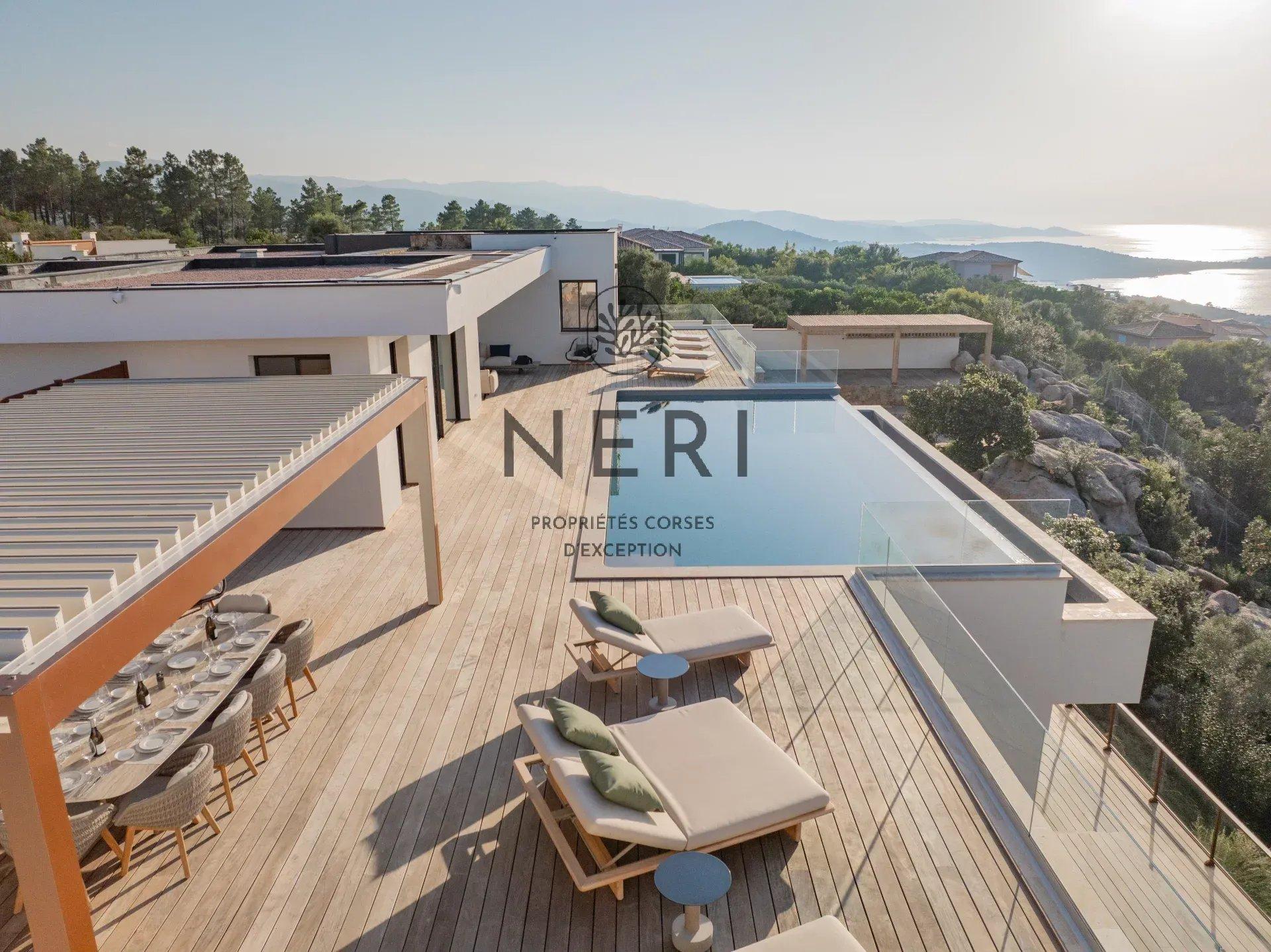 VILLA ARIELLE – Vue mer panoramique, 5 suites, piscine à débordement & jacuzzi